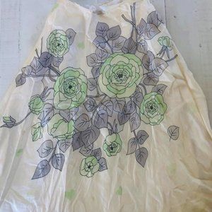 Rose Print Silk Skirt-Made in Germany